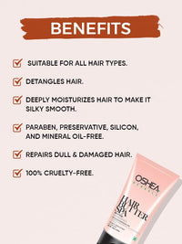 Oshea Herbals Hair Butter Spa Cream for All Hair Types | Deep Moisturizing with Silky Smooth Texture, Repairs Dull & Damaged Hair | Enriched with Cherry, Basil & Neem Extract 150 g