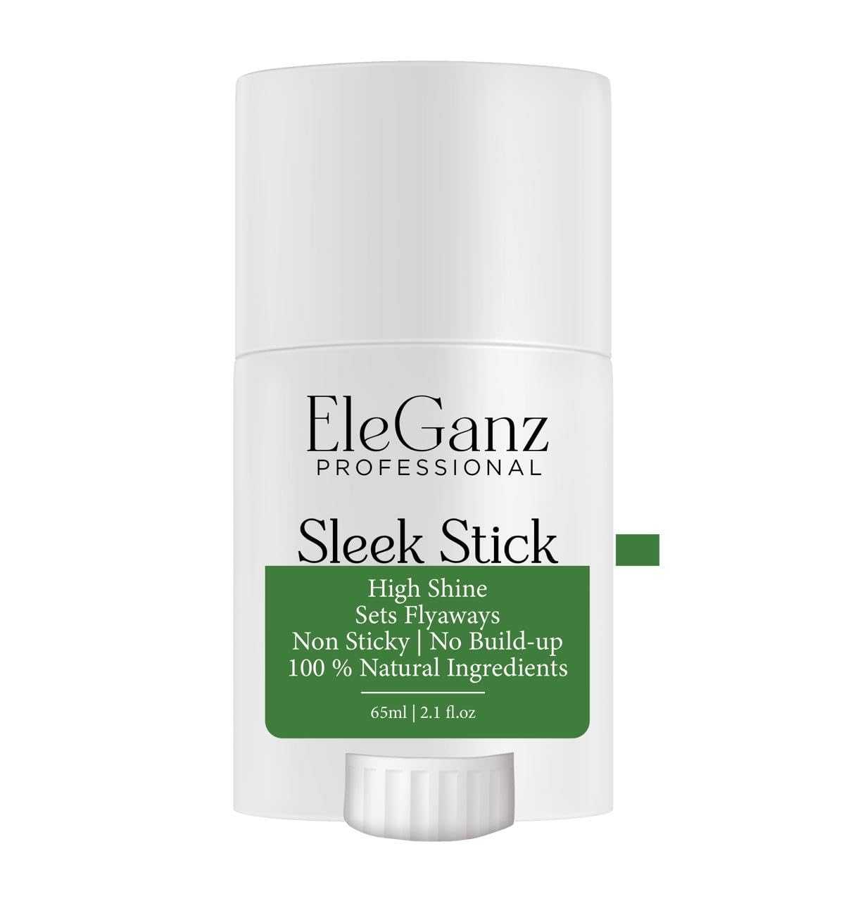 Eleganz Sleek Stick | Hair Wax Stick | High Shine | Sets Flyaways | Non Sticky | No Build-up | 100% Natural Ingredients | 65 ml