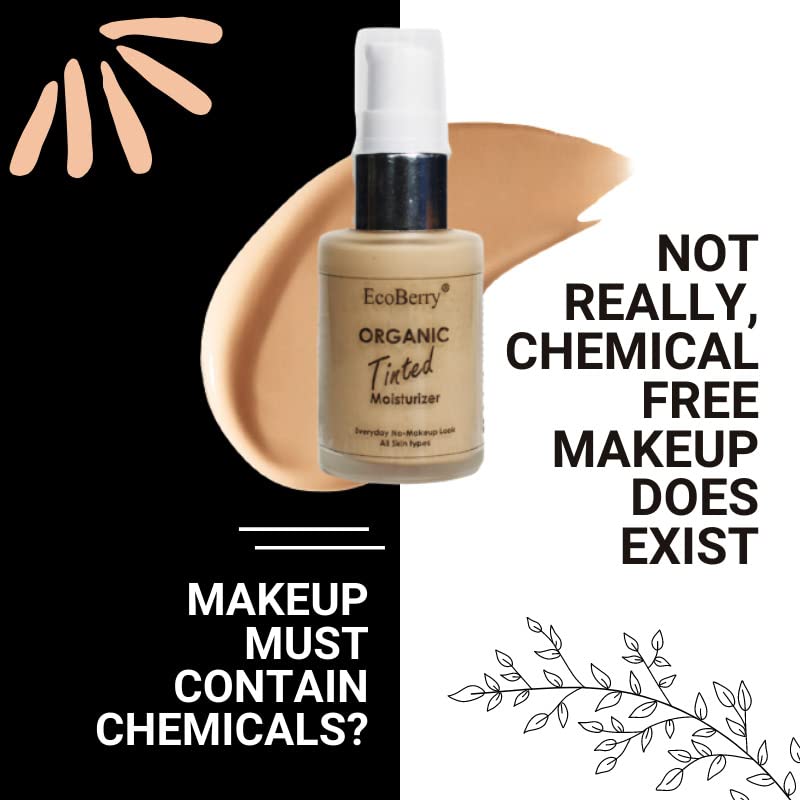 Organic Tinted Moisturizer | Everyday No Makeup Look | Sheer Coverage | Organic | Semi-Matte | Light Weight | Non-Comedogenic | Hypoallergenic | Natural | Handmade | Chemical Free (Tan)