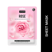 Jaquline USA Rose Sheet Mask| Zero Paraben And Sulphate| Biodegradable Ber Masks| Light-Weight| Hydrating And Skin Firming, 1 Count
