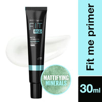 Maybelline New York Primer, Oils Absorbing, Moisturises and Smooths Skin, Long-lasting, Fit Me Matte + Poreless Finish, 8g