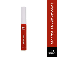 ZM Stay Matte Transfer-proof Lip Color | Matte Texture | Liquid Lipstick | Waterproof and Smudgeproof | Cruelty-free, 6 ML (Red Carpet)