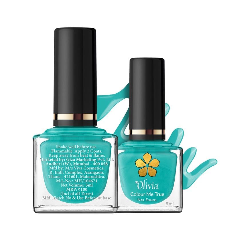 Olivia Nail Paint for Glossy Finish - 5ml (9 Coral Jellyfish)