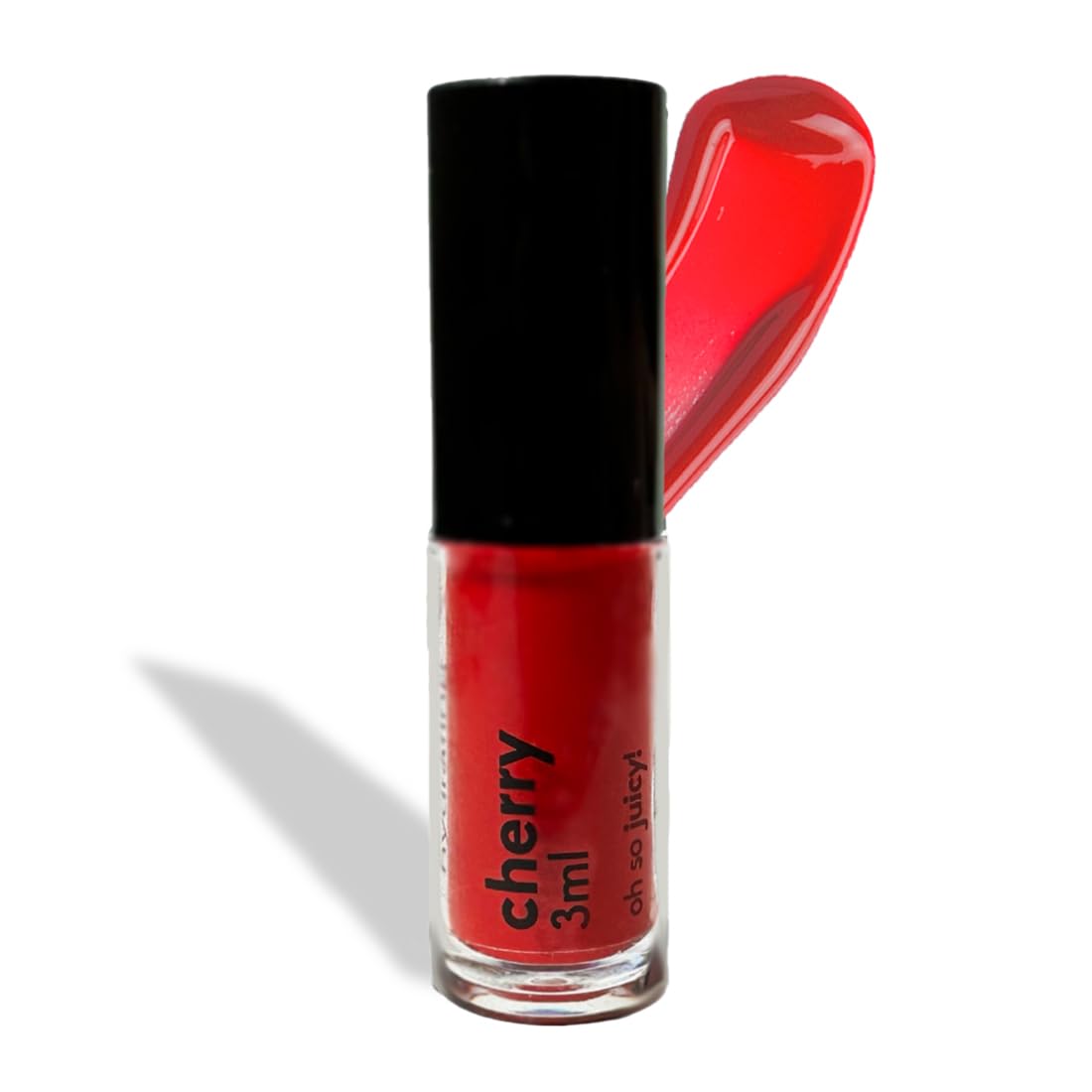 Ruby's Organics Mini Lip Oil Gloss for Women & Girls, All Skin Tones- Moisturizing, Long Lasting, Non Sticky & Non Drying Formula, Glossy Texture, Natural Lip Makeup, Paraben Free - Cherry, 3 ml