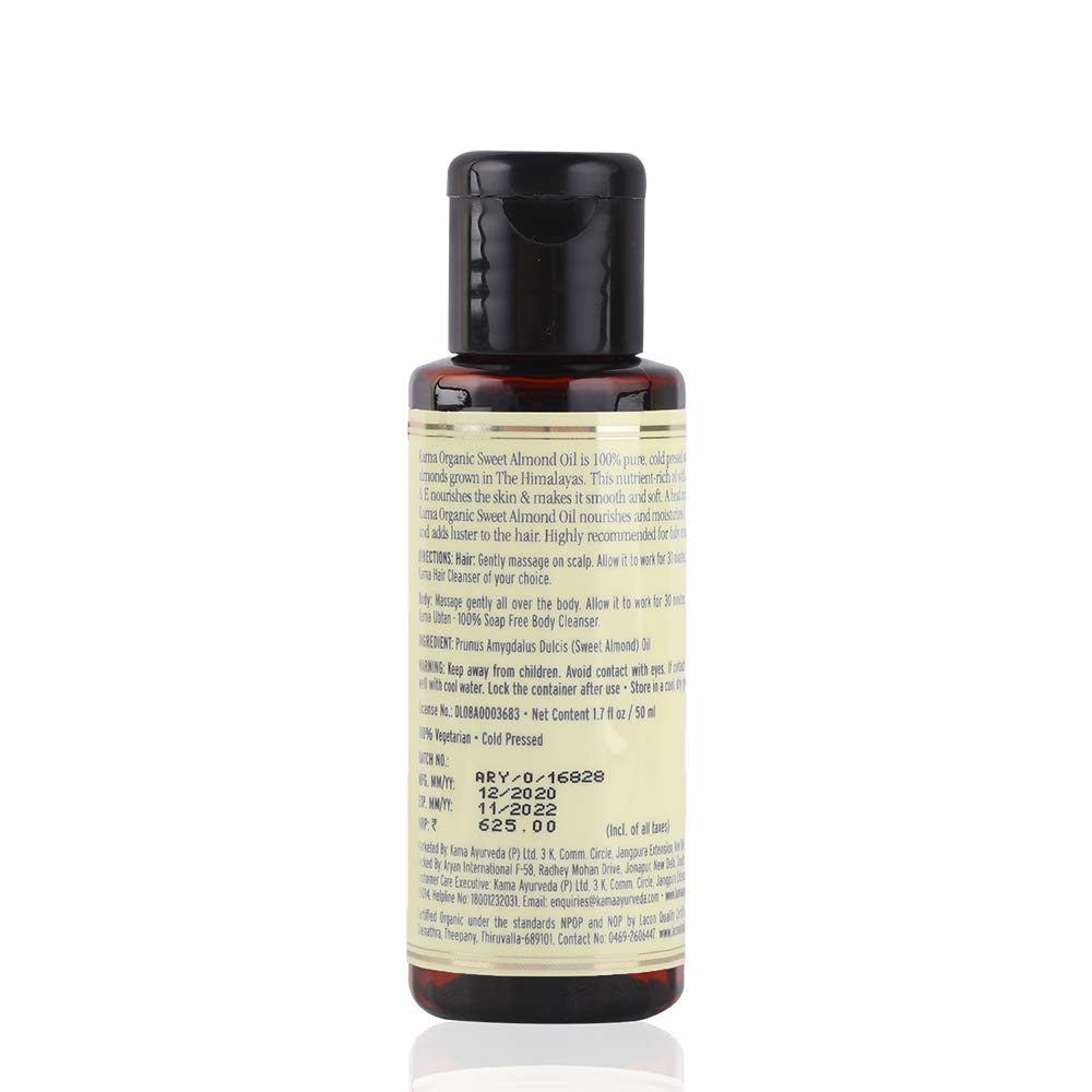 Kama Ayurveda Organic Sweet Almond Oil (50ml - In) & Kama Ayurveda Pure Rose Combo