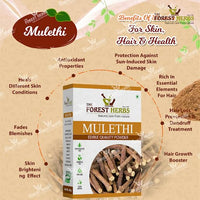 The Forest Herbs Natural Care From Nature Mulethi Powder For Face, Hair (200 Grams) Skin And Body | Edible | Licorice Powder For Skin Care