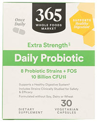 365 Probiotic Prebiotic Extra Strength Adult 10Bn CFU, 30 Count