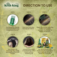 Kesh King Ayurvedic Oil for Hair Fall Control | Reduces Hairfall and Supports New Hair Growth | 21 Ayurvedic Herbs | 300ml