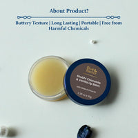 Blue Nectar Shubhr Chocolate & Vanilla Lip Balm & Gloss with Ghee for Dry Chapped Lips | 100% Ayurvedic | Paraben & Sulphate Free (10g, 12 Herbs)