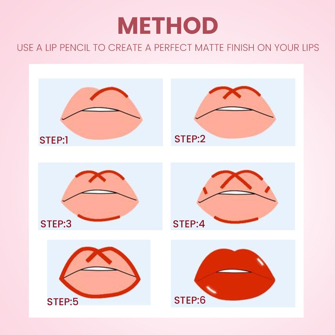 SHOPAAREL BE BOLD Lip & Eye Pencil, 2-in-1 Lip & Eye Liner, Creamy & Blendable, Lip Liner, Built-In Sharpener, Matte Finish, Eye Liner, Intense Pigment, Smudge-Proof, Long Lasting-0.4 Gm, Lady