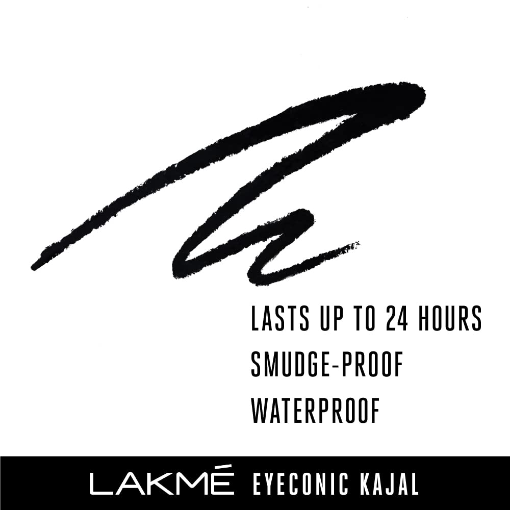 Lakmé Eyeconic Matte Kajal Pencil & Face It Compact, Black
