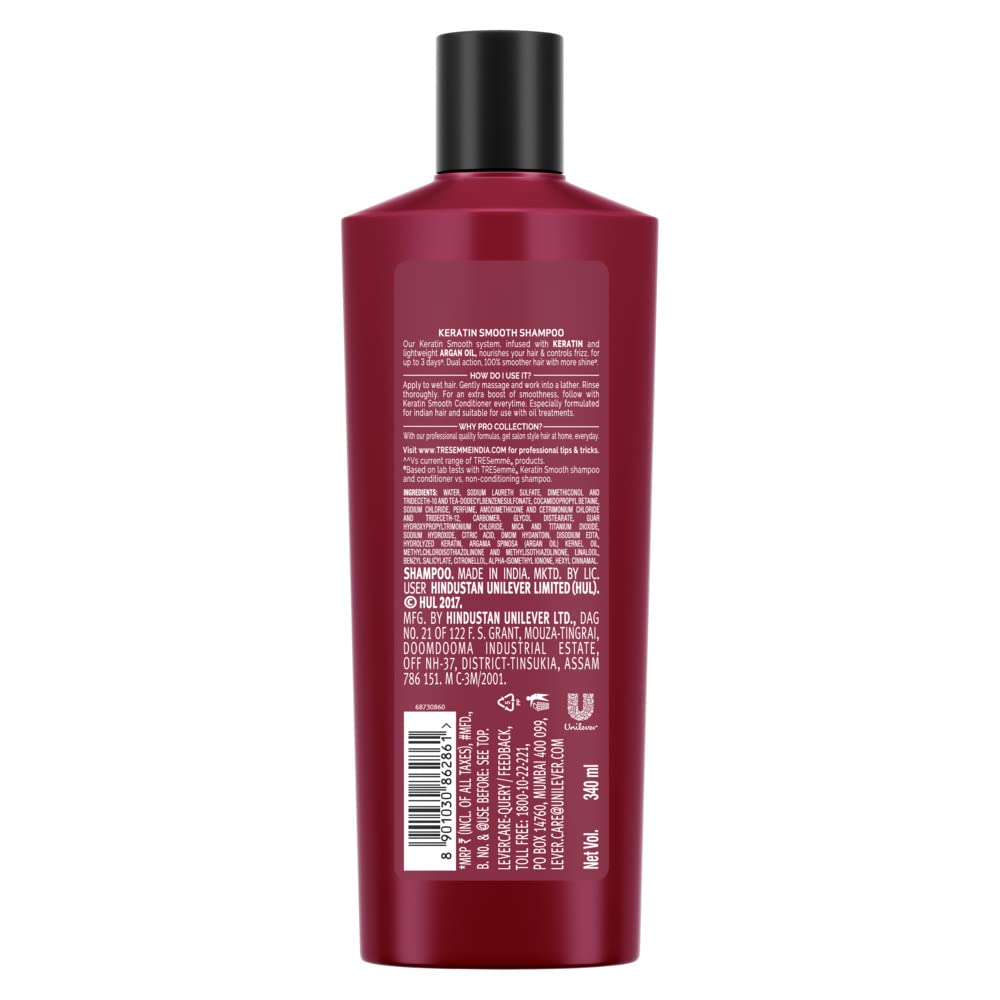 TRESemme Smooth & Shine Conditioner 335 ml, & TRESemme Keratin Smooth Shampoo 340 ml,