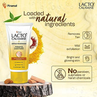 Lacto Calamine Ubtan Face Wash for Glowing Skin | Natural Face Wash with Sandalwood, Saffron, Neem, Almond & Turmeric | Exfoliating Facewash reduces Tan | Sulphate, Paraben Free | 100 ml Pack of 1