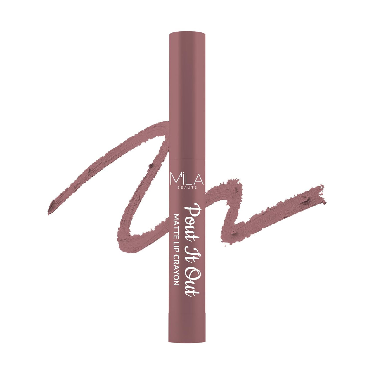 Mila Beauté Pout It Out Matte Lip Crayon | Highly Pigmented & Enriched With Jojoba Oil | Soft Matte Finish | Creamy & Light Weight Texture | Smooth Glide Application | Shade - (Mulan 1.25g)