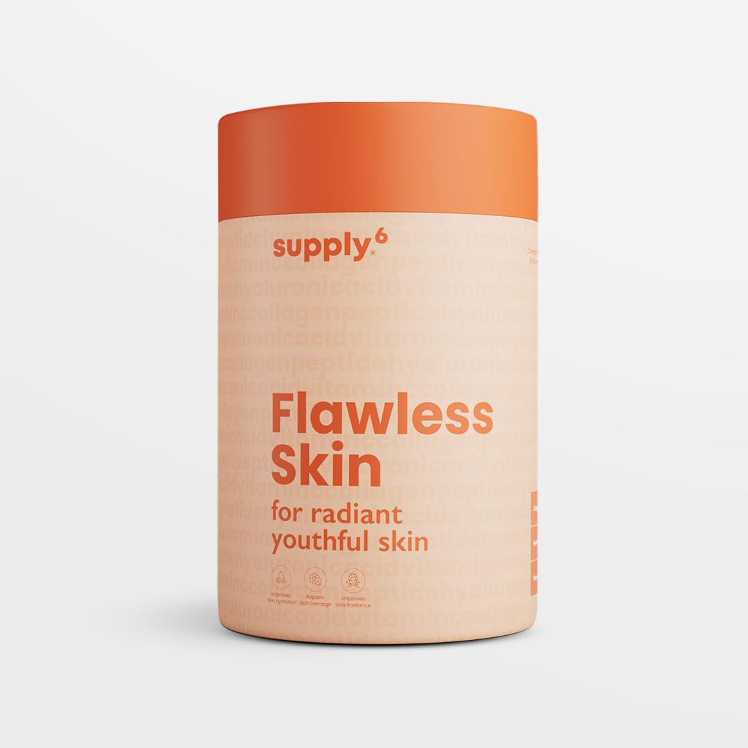 Supply6 Flawless Skin Collagen Gummies for Women and Men - 60 Gummy Pack | Hyaluronic Acid & Vitamin C Collagen Gummies | Skin Hydration, Glowing Skin, Elasticity & Fine Lines