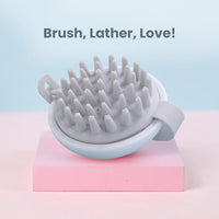 Rey Naturals Hair Scalp Massager | Shampoo & Hair Oil Brush for Men and Women | Hair Growth, Scalp Care and Relaxation | Oil Massager For Scalp | Soft Silicon Bristles for Gentle Massage | Grey