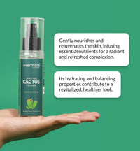 Evermore Cactus Toner - Hydrating Citrus Infused Facial Toner with Aloe Vera, Licorice Root, and Prickly Pear Extracts - Refreshing and Soothing Formula for Balanced Skin - 100ml (Pack of 1)