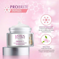 Lotus Herbals Probrite Illuminating Radiance Cream 50gm, Radiance Sleeping Mask 50gm set of 2