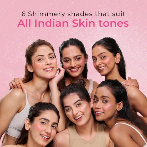 Just herbs Halo Glow Drop Blush Mango Butter + Rice Starch, Weightless Creamy Liquid Blush 10 ml (Strawberry Dip)