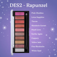 Dazller Eyeshadow 10-in-1 Palette,10g, DES2, Velvety Texture, No Patchiness, Easy blending, with Sponge-Brush Applicator (Multicolor)
