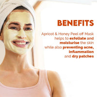 Jovees Herbal Apricot & Honey Peel Off Mask 100 GM | For Pore Tightening and Skin Nourishment | All Skin Types | Paraben & Alcohol Free