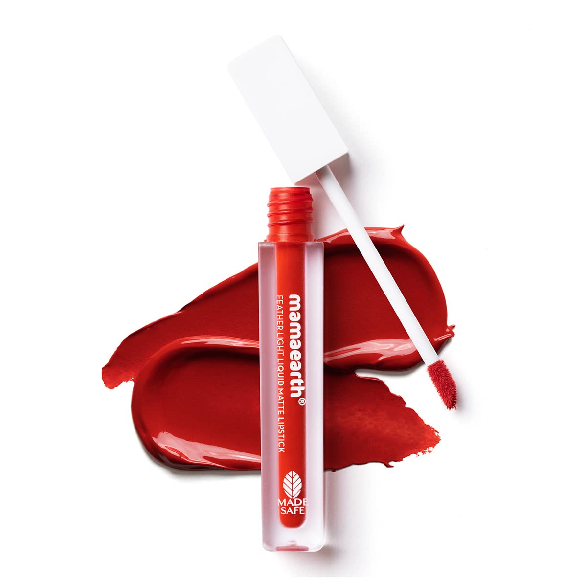 Mamaearth Feather Light Liquid Matte Lipstick with Coconut & Vitamin E for 16-Hour Long Stay (Weightless & Non-Drying) - 08 Red Cranberry - 3.5 ml