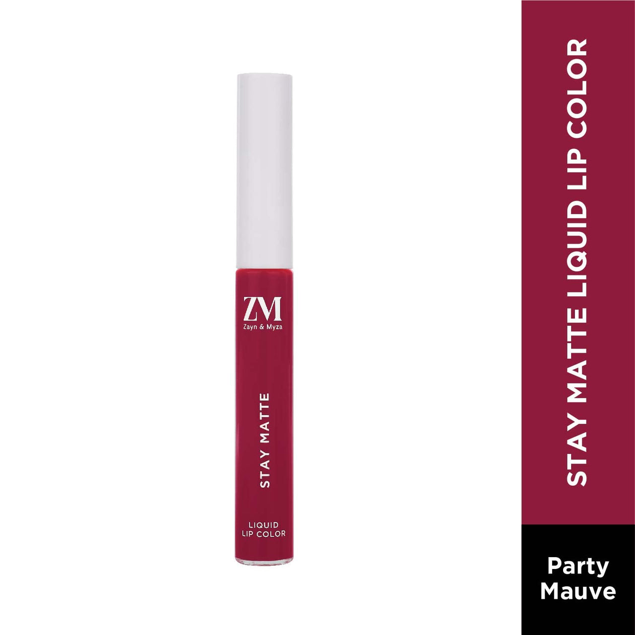 ZM Stay Matte Transfer-proof Lip Color | Matte Texture | Liquid Lipstick | Waterproof and Smudgeproof | Cruelty-free, 6 ML (Party Mauve)