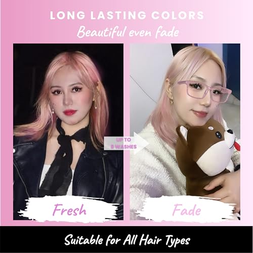 2.Oh! Italian- Pastel Pink Hair Color For Women & Men | Ammonia-Free DIY Semi Permanent Hair Color | Enriched with Argan Oil | Lasts upto 6-8 Washes (Pack of 2)