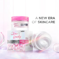 Glow and Lovely GlassBright Ultralight Gel Creme with Niacinamide, Hyaluronic serum|95% Clearer Glass Skin|Reduces Dark spots & Pigmentation|2X Radiance| Inspired by Korean beauty science |50g