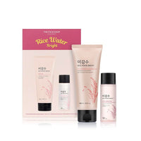 The Face Shop 2 Step Rice Water Bright Kit | Rice Water Bright Foaming Face Wash 100ml + Rice Water Bright Light Cleansing Oil 55ml
