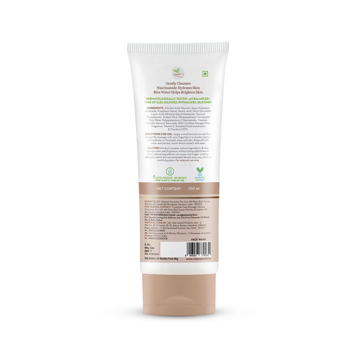 Mamaearth Charcoal Face Wash with Activated Charcoal & Coffee for Oil Control (100ml),Mamaearth Rice Face Wash With Rice Water & Niacinamide for Glass Skin | For Hydrated & Even Skin To
