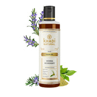 Khadi Natural Rosemary & Henna Hair Oil, Natural Oil For Thick & Voluminous Hair Oil For Controlling Hair Fall & Premature Greying, Paraben & Mineral Oil Free, Suitable For All Hair Types, 210ml (Pack 2, Rosemary & Henna)