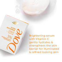 Dove Glow Recharge Serum Beauty Bar | 3% Brightening serum + Vit C | Energizes & Illuminates skin | Paraben & SLS free | 375g (125g x 3)