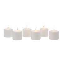 Stonebriar 3 Pack Tall 3 x 6 Inch 65 Hour Long Burning Unscented White Wax Pillar Candles 3x6 3.0