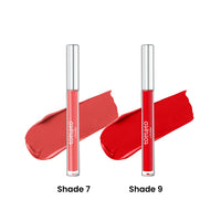 FLiCKA Tomato Liquid Matte Lipstick Transfer Proof, Smudge Proof, Non-Sticky, Creamy Lightweight Shade 7 & Shade 9 Combo