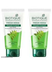 Biotique Advanced Ayurveda Bio Neem Purifying Face Wash for All Skin Types, 150ml (PACK OF 2)