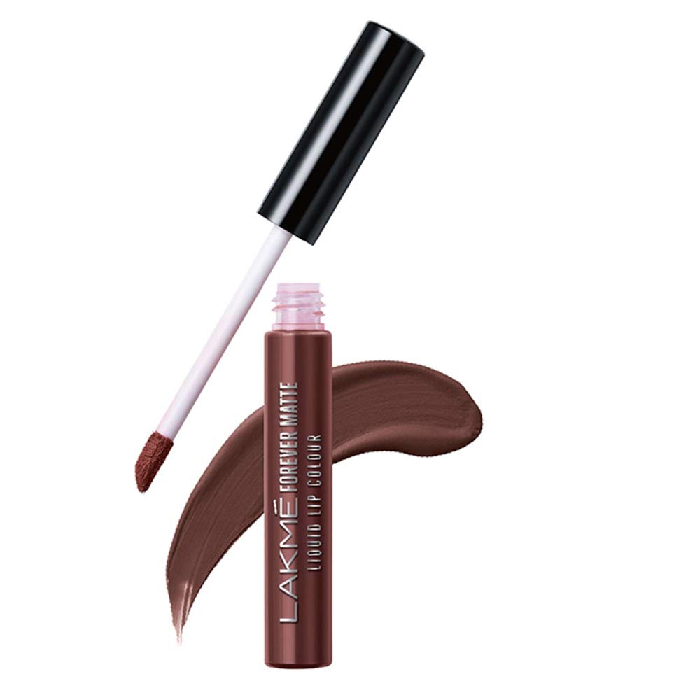 Lakmé 9to5 Primer + Matte Liquid Lip Color MB3 Strong Espresso & LAKMÉ Eyeconic Insta Cool Kajal, Black & Lakme Forever Matte Liquid Lip Colour, Intense Matte Finish All Day Long, Smudgeproof & Looks Freshly Applied For Upto 20Hrs, Brown Espresso, 5.6 ml
