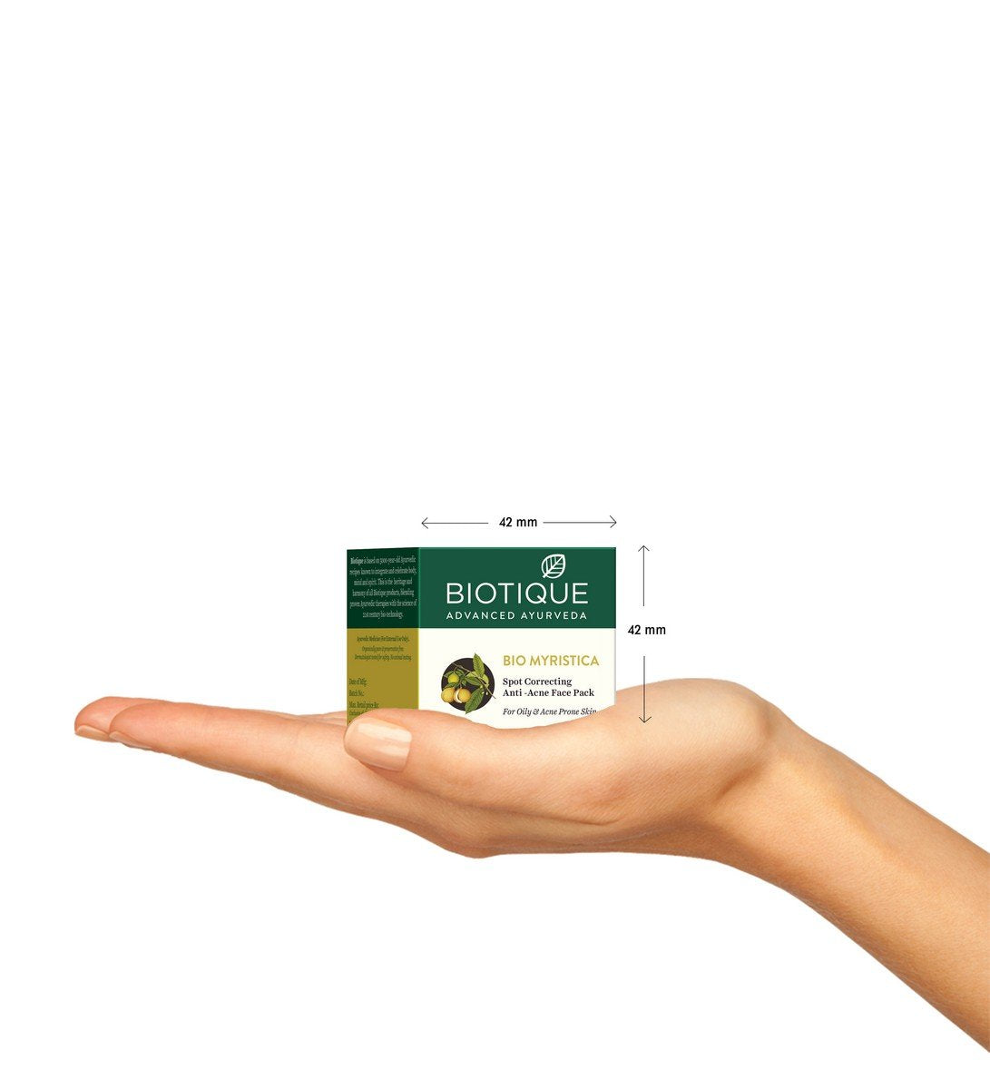 Biotique Bio Myristica Spot Correcting Anti Acne Face Pack, 20g & Bio Winter Green Spot Correcting Anti Acne Cream, 15g