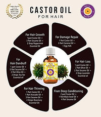 Deve Herbes Pure Castor Oil (Ricinus communis) Natural Therapeutic Grade Cold Pressed (Pack of Two) 100ml X 2