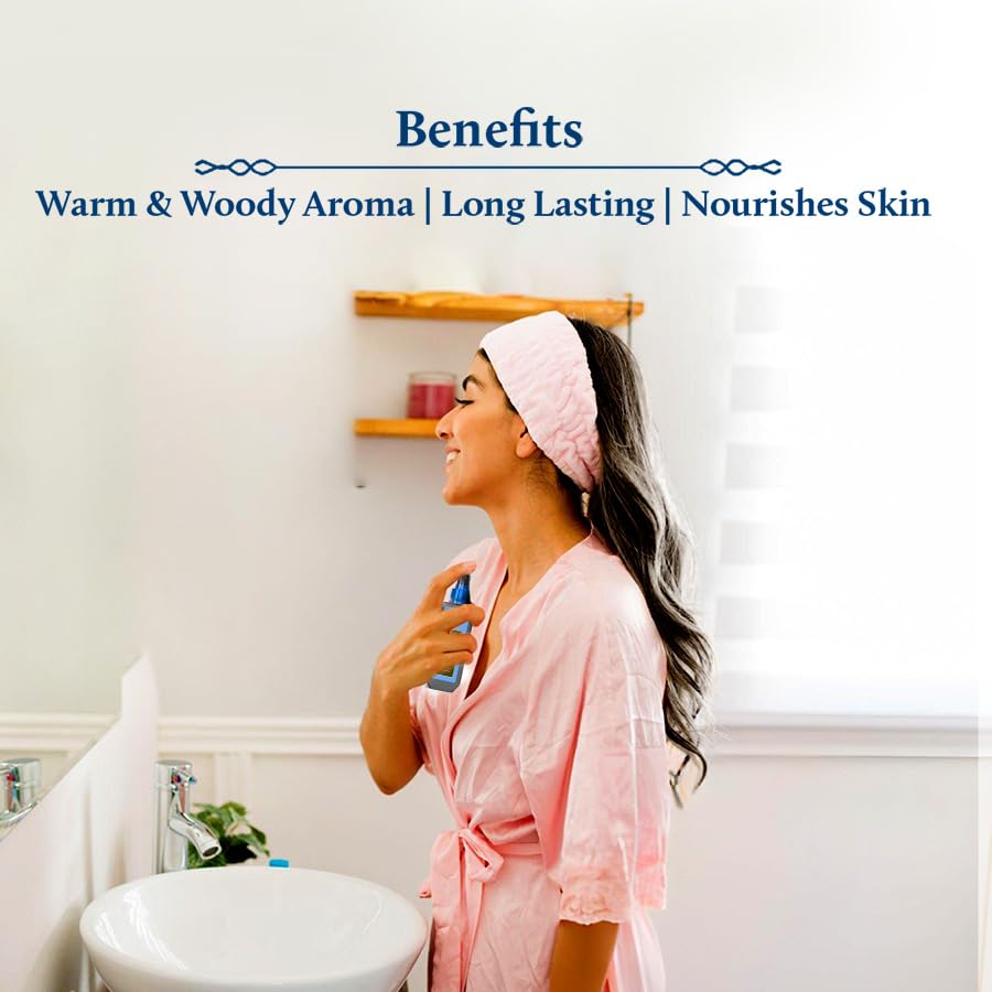 Blue Nectar Niraa Madurai Sandalwood Body Mist for Long Lasting Freshness and Aromatic Body Fragrance