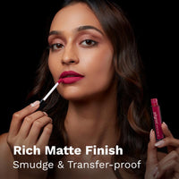 Pilgrim Liquid Matte Lipstick - Pink Climax | Lipstick for Women with Hyaluronic Acid & Spanish Squalane | Transferproof, Long Lasting & Non Drying with Hydrating Ingredients 3gms