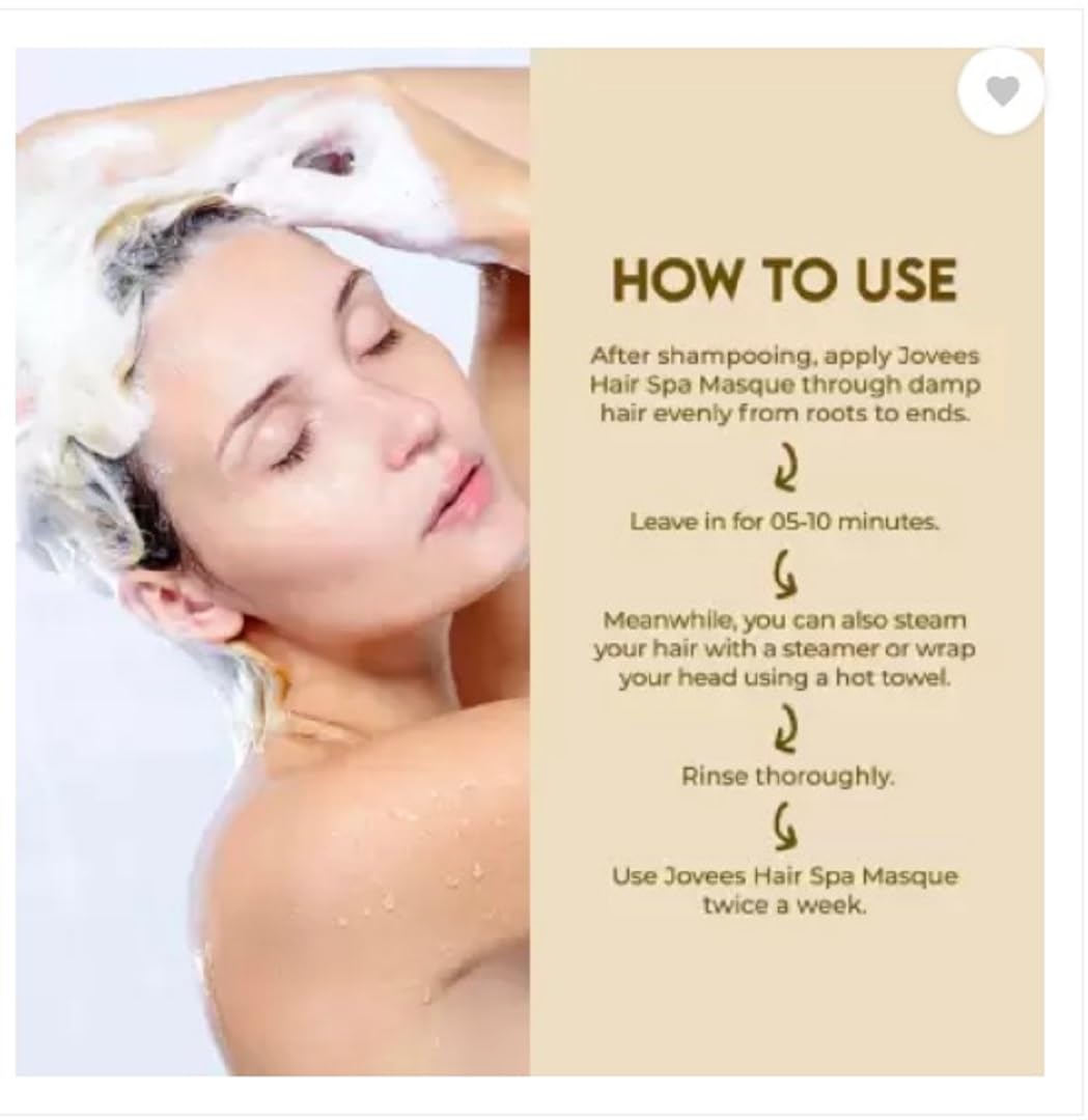 Jovees Herbal Argan Oil Hair Spa Masque | With Moroccan Argan Oil and Jojoba Oil | Gives Shiny and Smooth Hair | For All Hair Types 400G