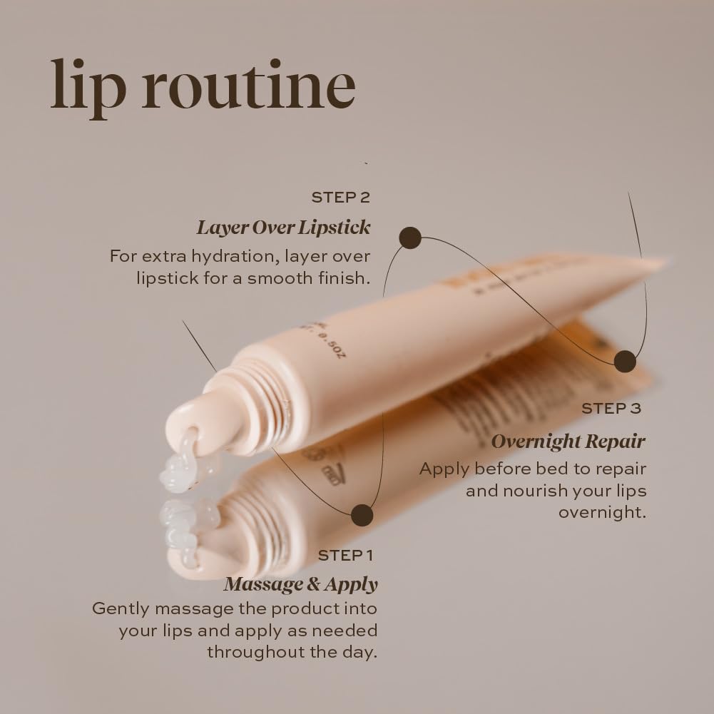 indē wild Dewy Lip Treatment - 15ml | Overnight Repair Vegan Lip Balm & Moisturizer | Lasts for 8+ hour | With Natural Desi Ghee, Shea Butter, Squalane & Hyaluronic Acid | Hydrating Korean Fomrulation