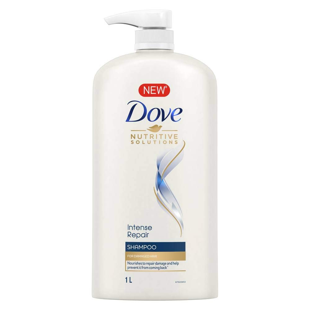 TRESemme Keratin Smooth Shampoo, 580ml & Dove Intense Repair Shampoo, 1L