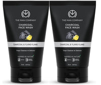 The Man Company Charcoal Face Wash (Buy 1 Get 1 Free) -75ml Each | Ylang Ylang | Anti Pollution, Acne Oil Control | Deep Cleansing | Blackheads Removal | All Skin Types