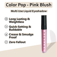 Lavenza Liquid Eyeshadow Dual Shade (Pink & Metallic Gold) in One Swipe| Clean, Silicone & Talc Free| Mess-Free, Long-Lasting, Smudge-Proof, Pro-Like Finish in Seconds| Safe for Sensitive Skin|3.5 ml