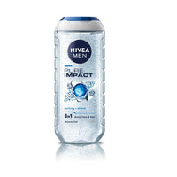 NIVEA MEN Pure Impact Shower Gel, 250ml, (Hair, Face & Body Wash)