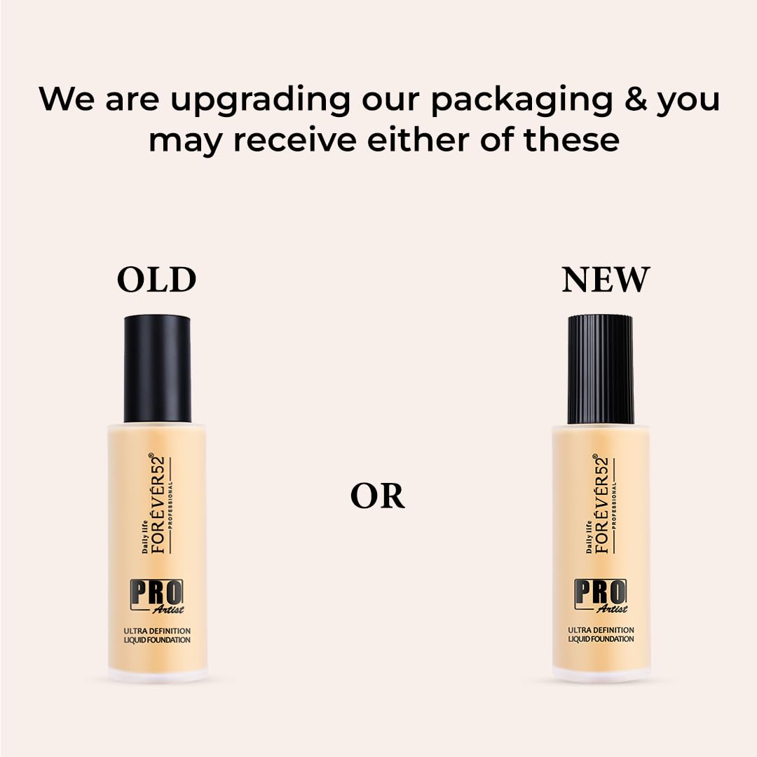Forever52 Daily Life Pro Artist Ultra Definition Liquid Foundation-60ml (Honey-07, Fair to Mediium Skin Tone) Matte & Poreless Long-lasting Full Coverage Foundation for Women