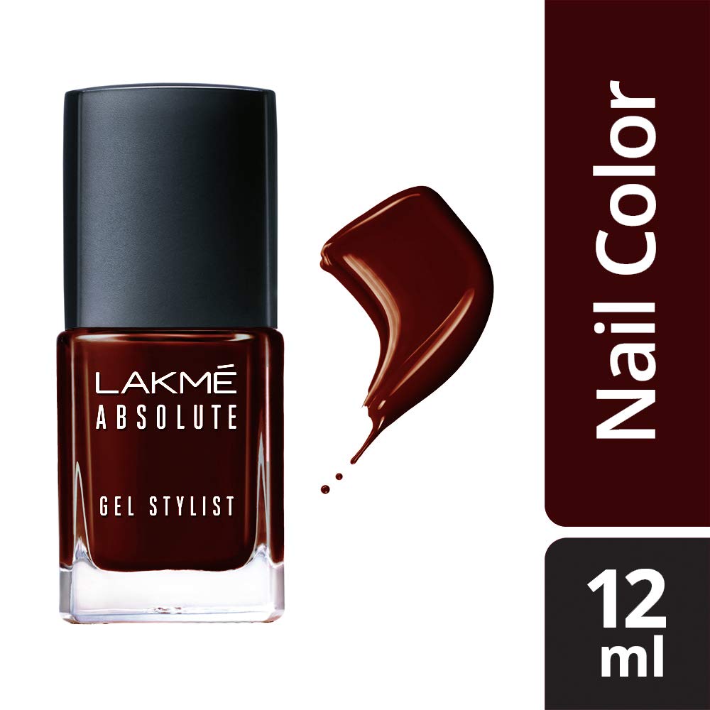 LAKMÉ Absolute Gel Stylist Glossy Finish Nail Color & Absolute Gel Stylist Color Combo, 12 Ml