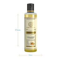 Khadi Herbal Sandal and Turmeric Herbal Body Wash, SLS and Paraben Free, 210 ml